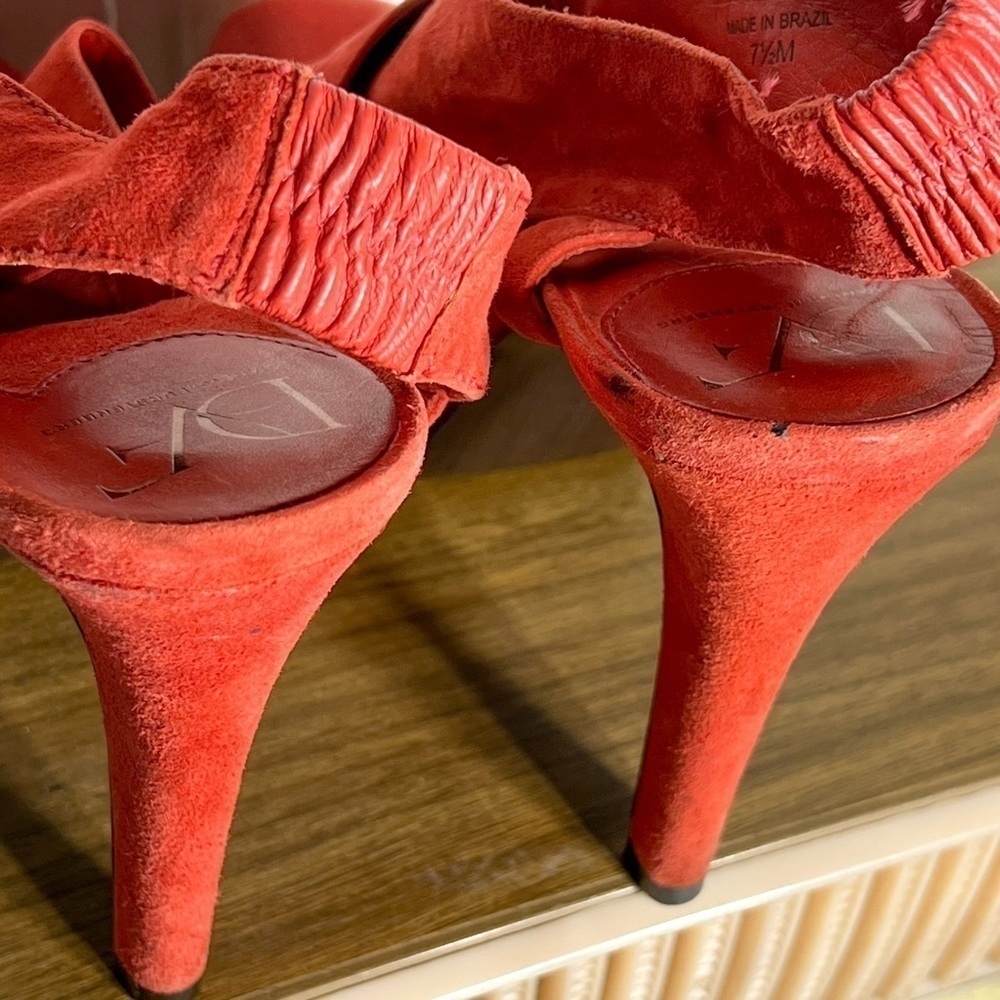 DIANE VON FURSTENBERG Suede Slingback Sandals - Picture 6 of 6